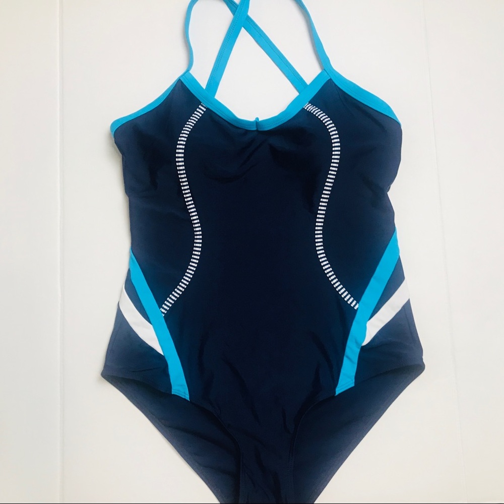 Navy Blue One Piece Swimsuit